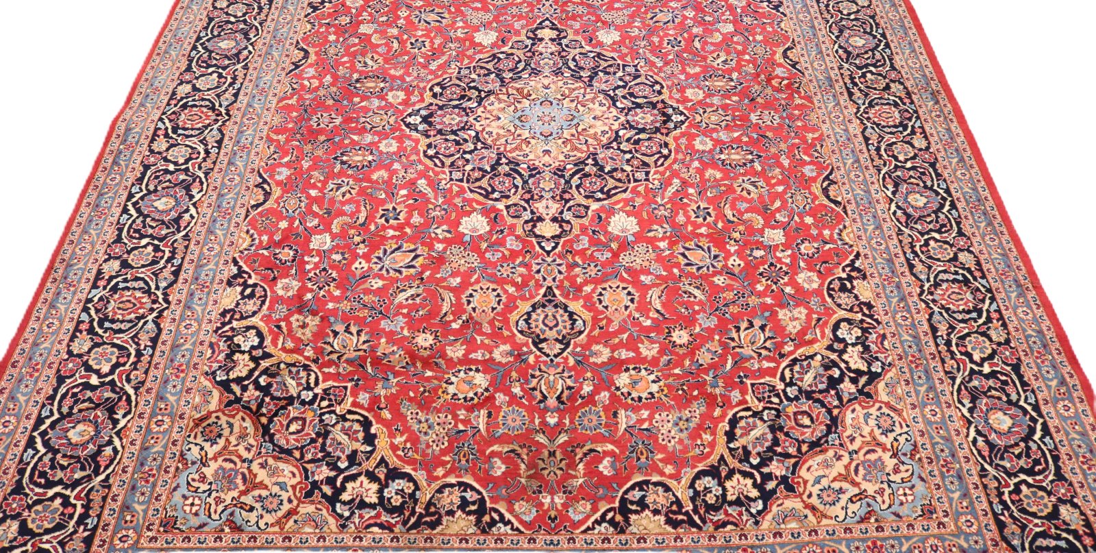 Handgeknüpfter Mashhad Perserteppich, 408 × 300 cm, Wolle