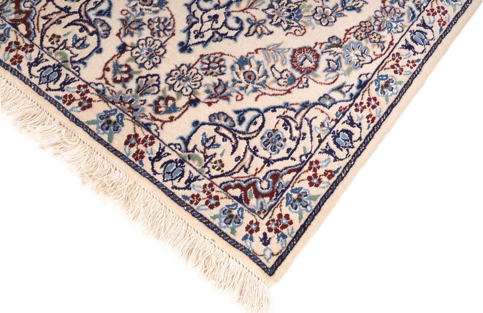 perserteppich-nain-202-x-65-cm-wolle-und-seide-handgeknuepft-7 Handgeknüpfter Nain Perserteppich, 202 × 65 cm, Wolle & Seide