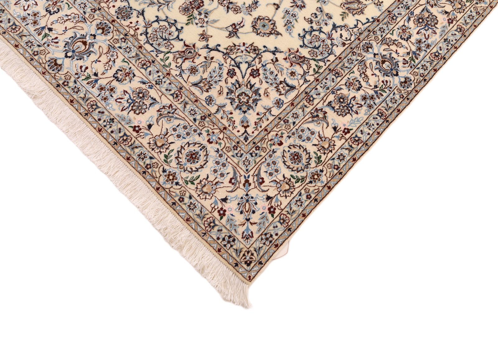 Nain Perserteppich 214 × 143 cm aus Wolle & Seide, handgeknüpft