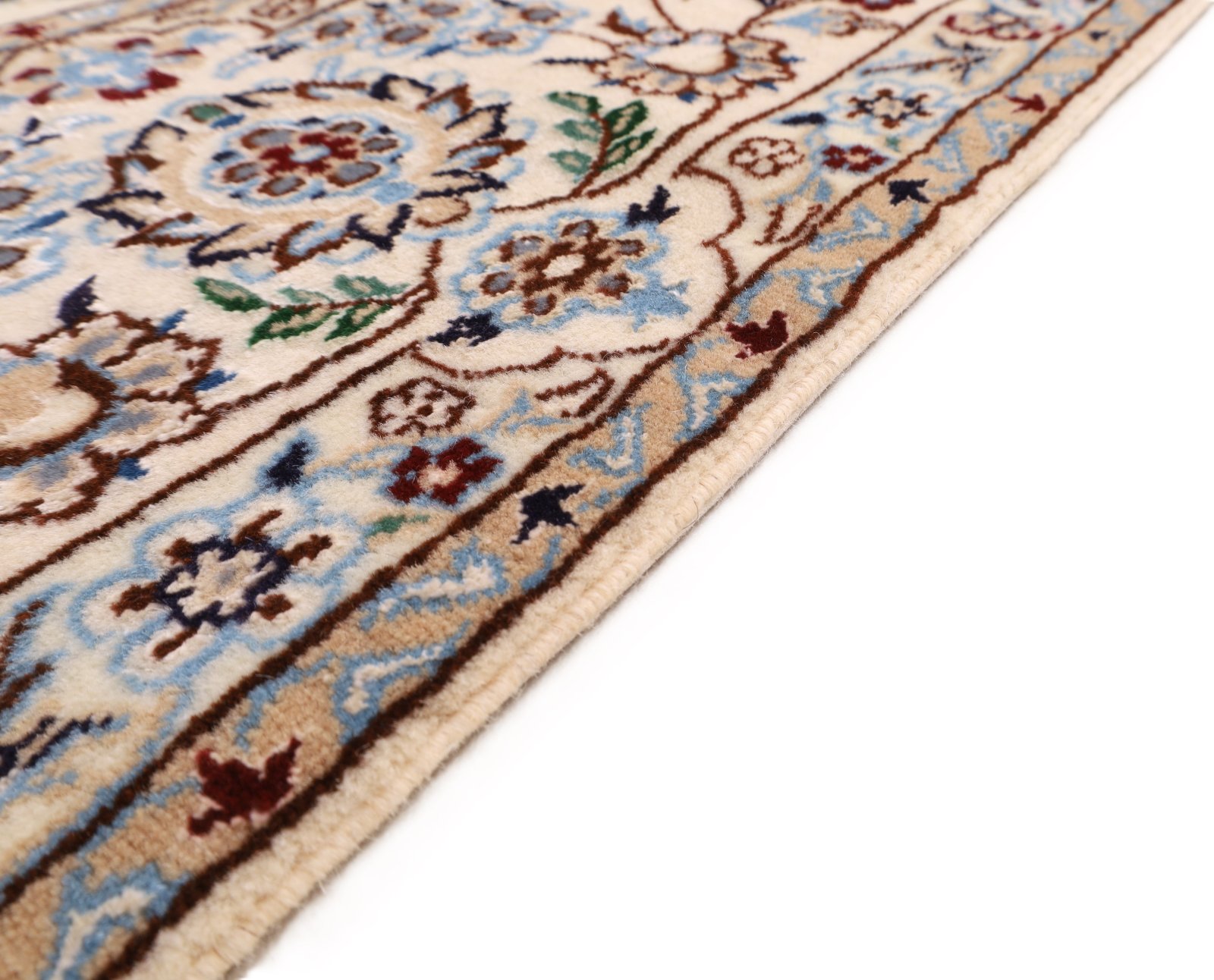 Nain Perserteppich 214 × 143 cm aus Wolle & Seide, handgeknüpft