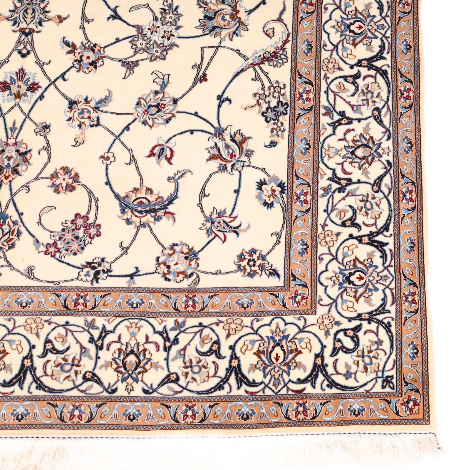perserteppich-nain-241-x-158-cm-wolle-und-seide-handgeknuepft-9 Handgeknüpfter Nain Perserteppich, 241 × 158 cm, Wolle & Seide