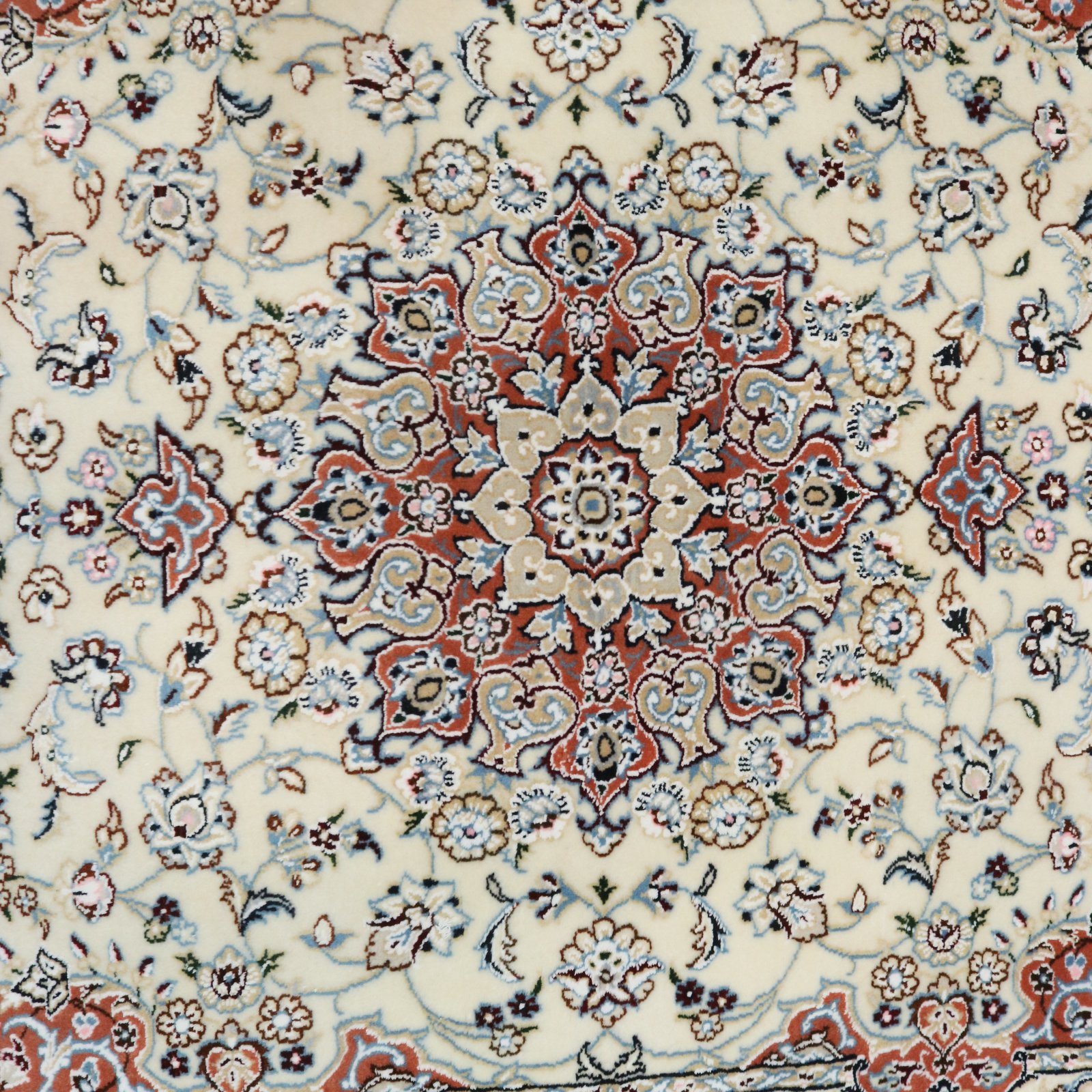 Nain Perserteppich 147 × 102 cm aus Wolle & Seide, handgeknüpft