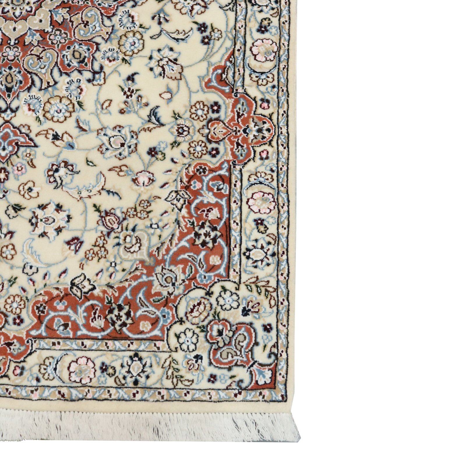 Nain Perserteppich 147 × 102 cm aus Wolle & Seide, handgeknüpft