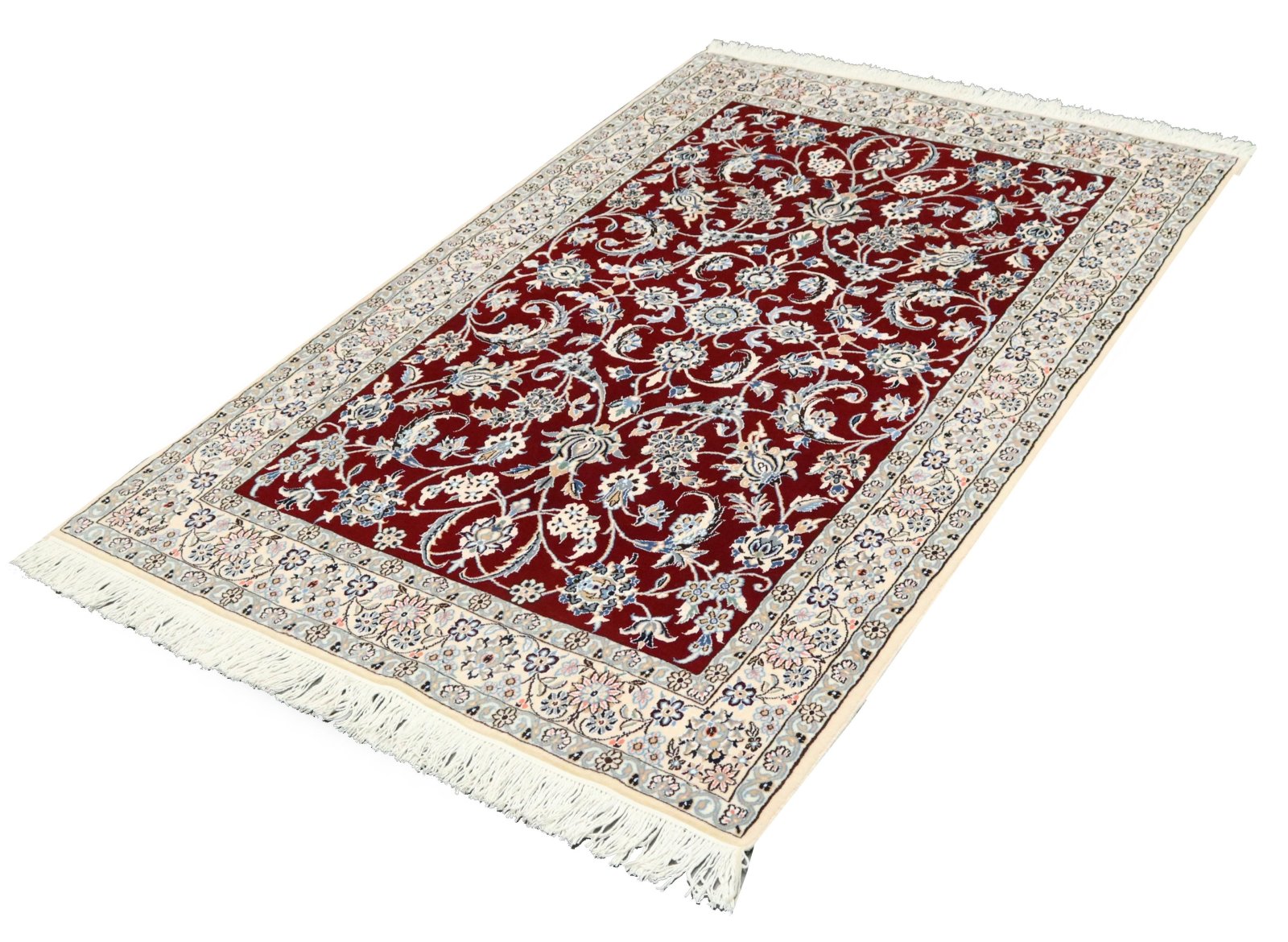 Nain Perserteppich 203 × 135 cm aus Wolle & Seide, handgeknüpft