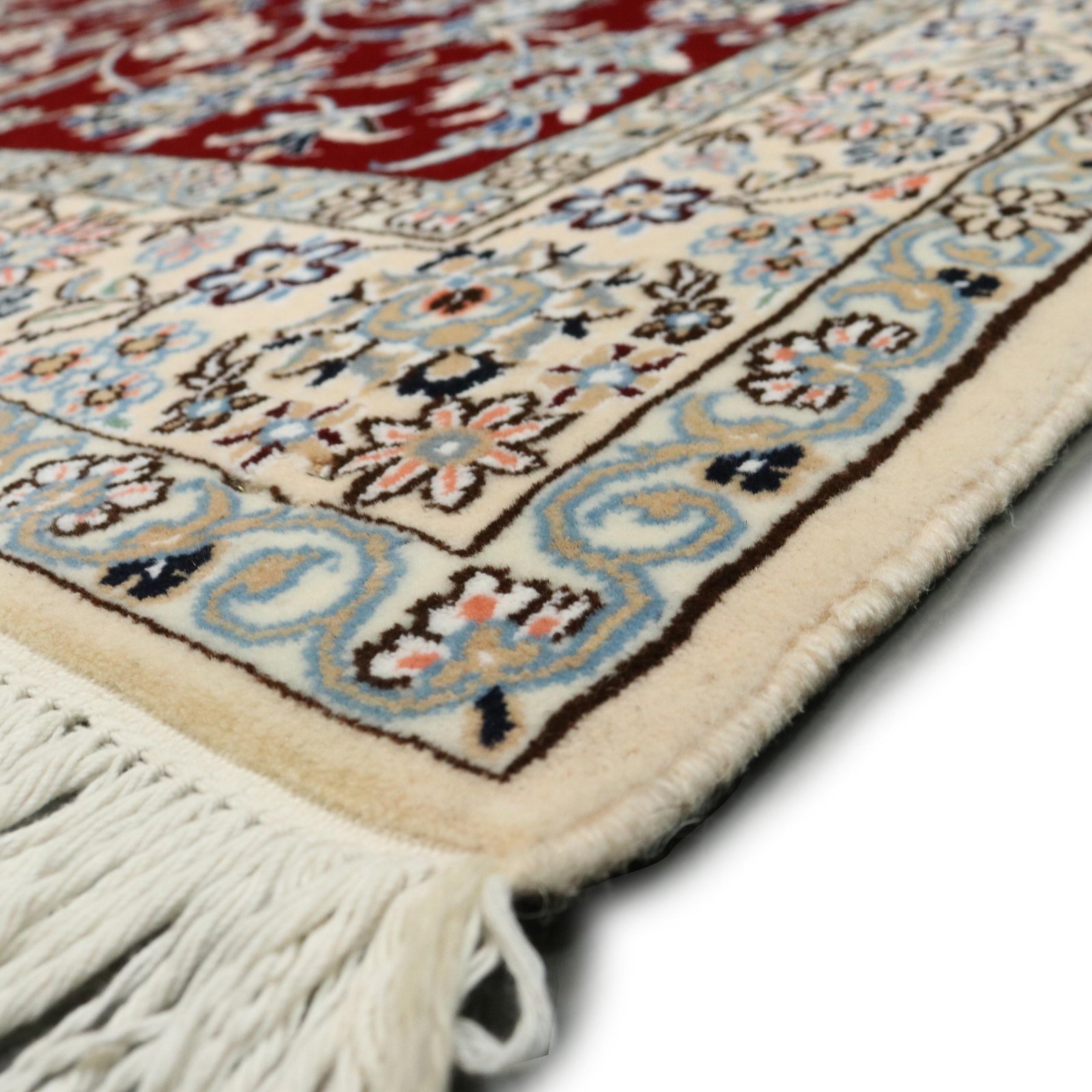 Nain Perserteppich 203 × 135 cm aus Wolle & Seide, handgeknüpft