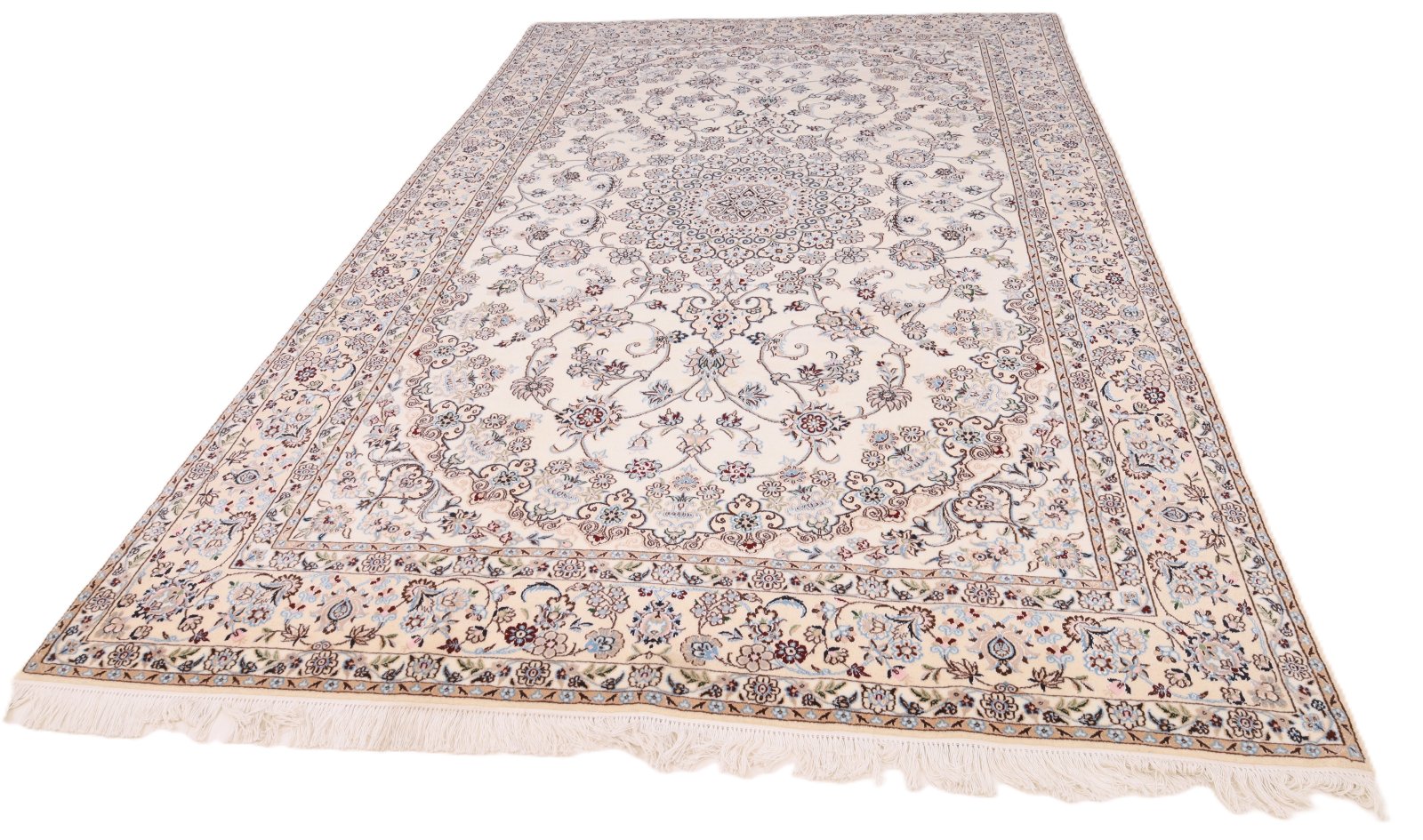 Antiker Nain Perserteppich, 326 × 210 cm, Wolle