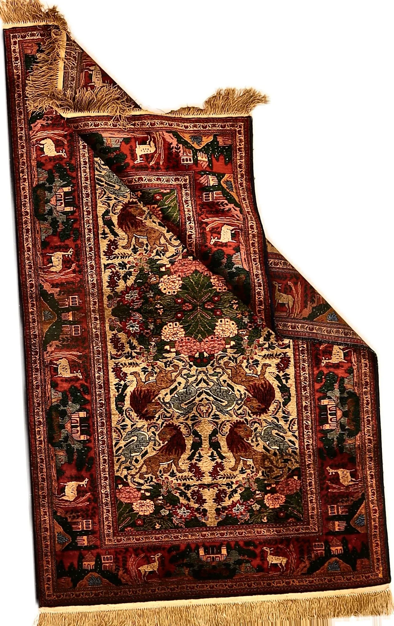 115784-01 Perserteppich 153 × 94 cm aus Seide, handgeknüpft