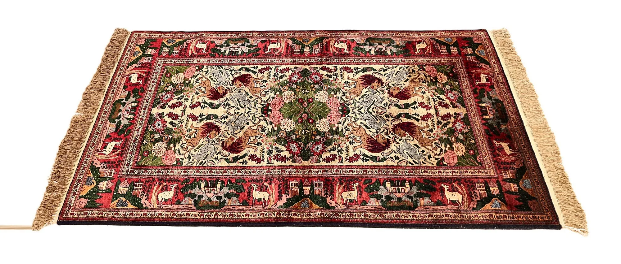 115784-10 Perserteppich 153 × 94 cm aus Seide, handgeknüpft