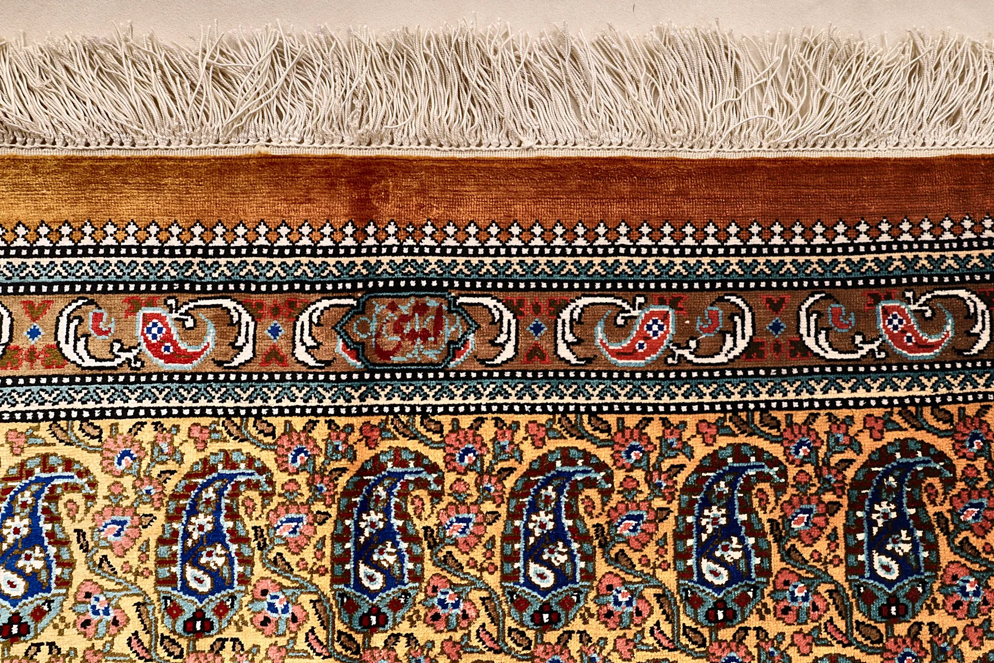 Handgeknüpfter Ghom Perserteppich 117 × 80 cm