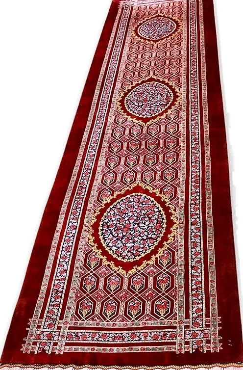Handgeknüpfter Ghom Perserteppich, 308 × 80 cm, Seide