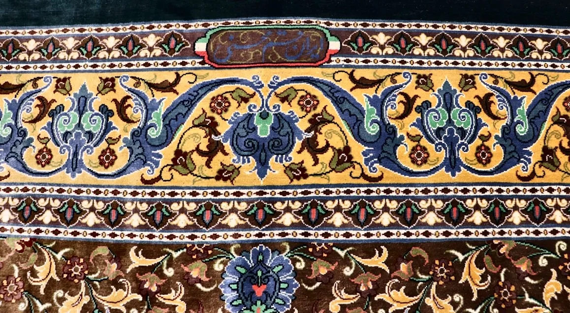 Handgeknüpfter Ghom Perserteppich 191 × 130 cm