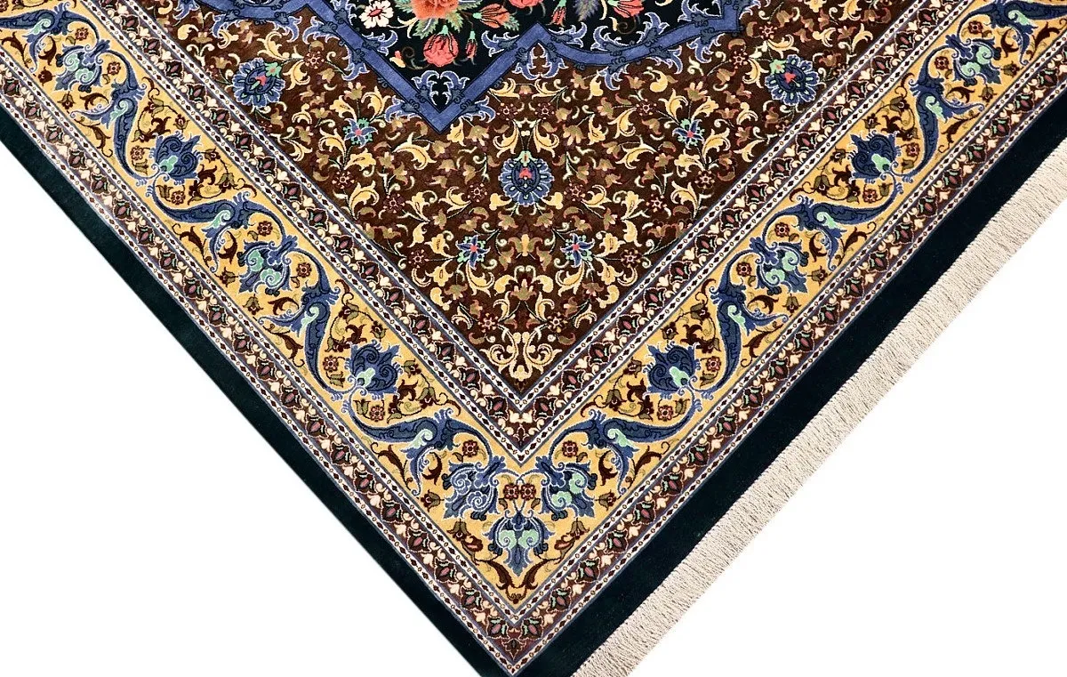 Handgeknüpfter Ghom Perserteppich 191 × 130 cm