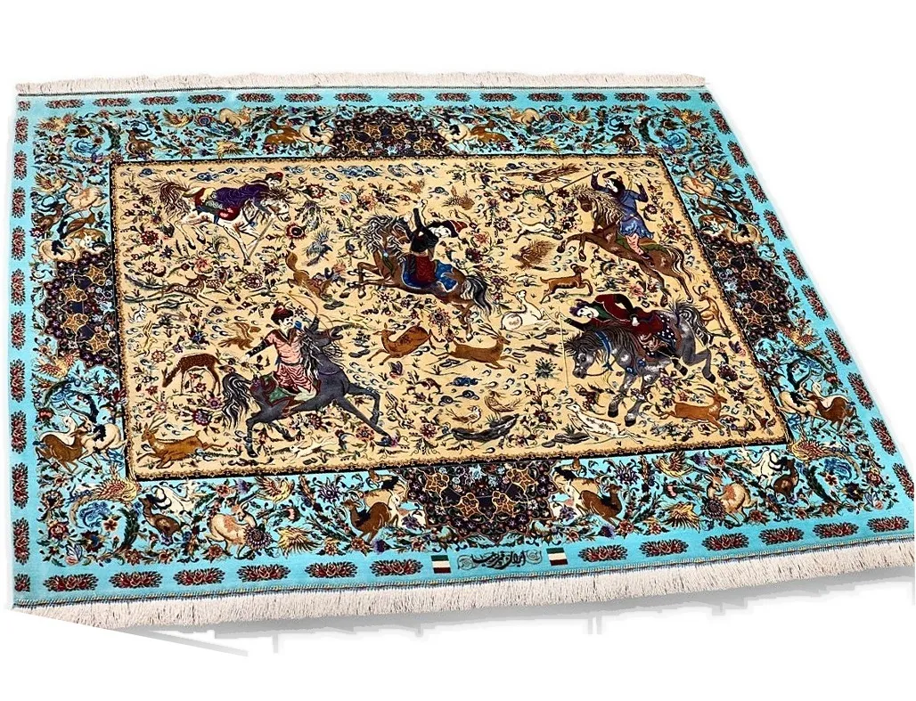 Handgeknüpfter Ghom Perserteppich 197 × 131 cm