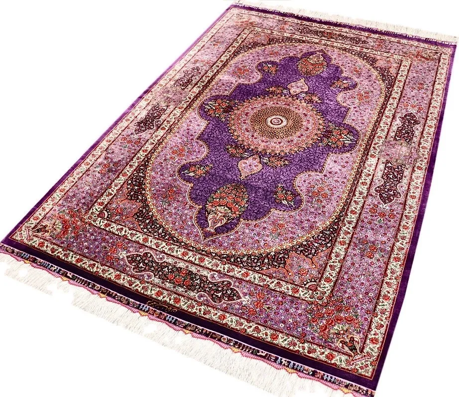 Handgeknüpfter Ghom Perserteppich 195 × 134 cm