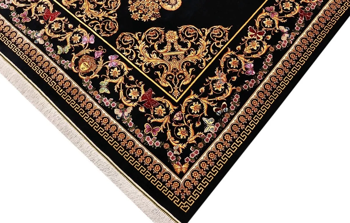 Ghom Perserteppich aus Iran, 204 × 131 cm