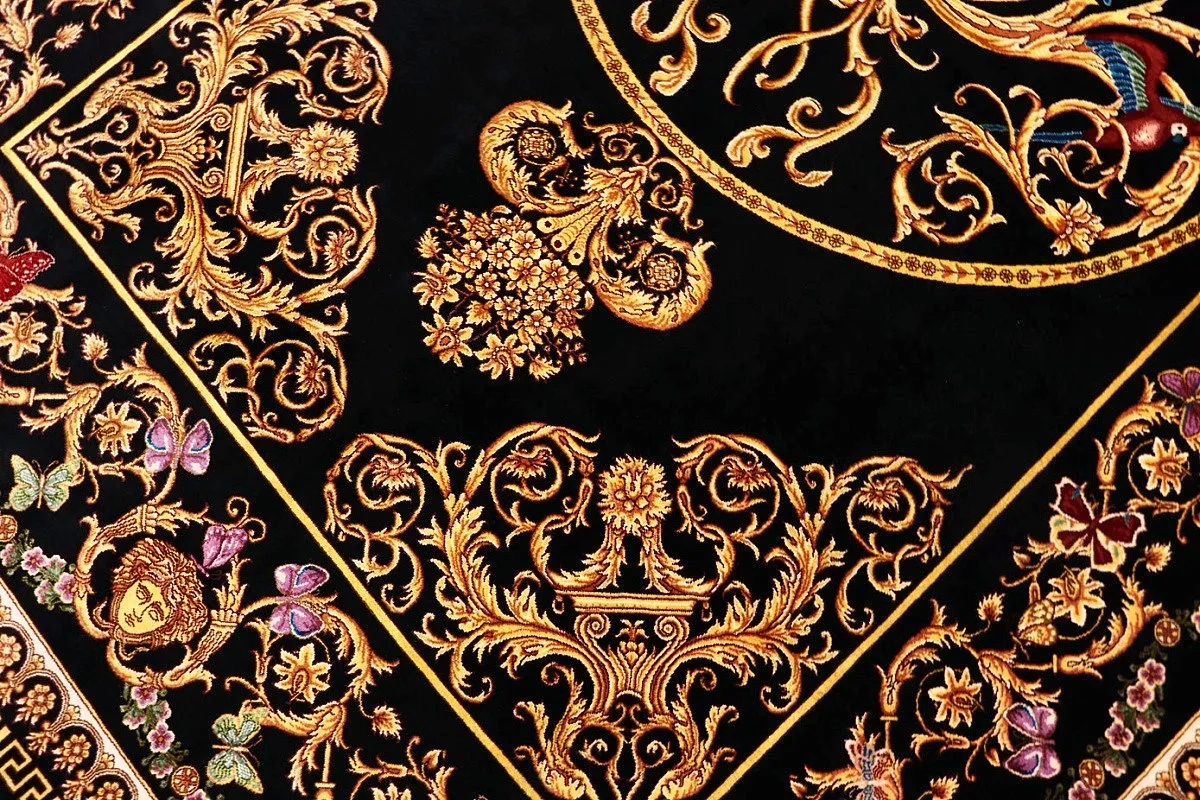 Ghom Perserteppich aus Iran, 204 × 131 cm
