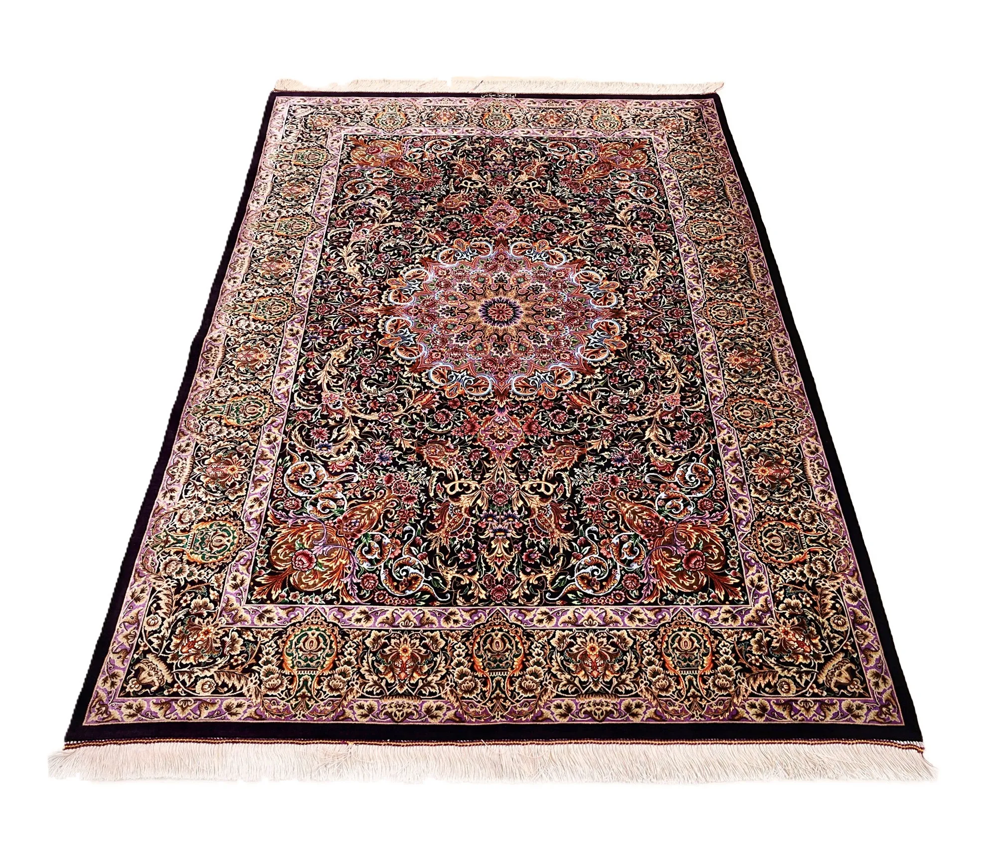 Handgeknüpfter Ghom Perserteppich 195 × 136 cm