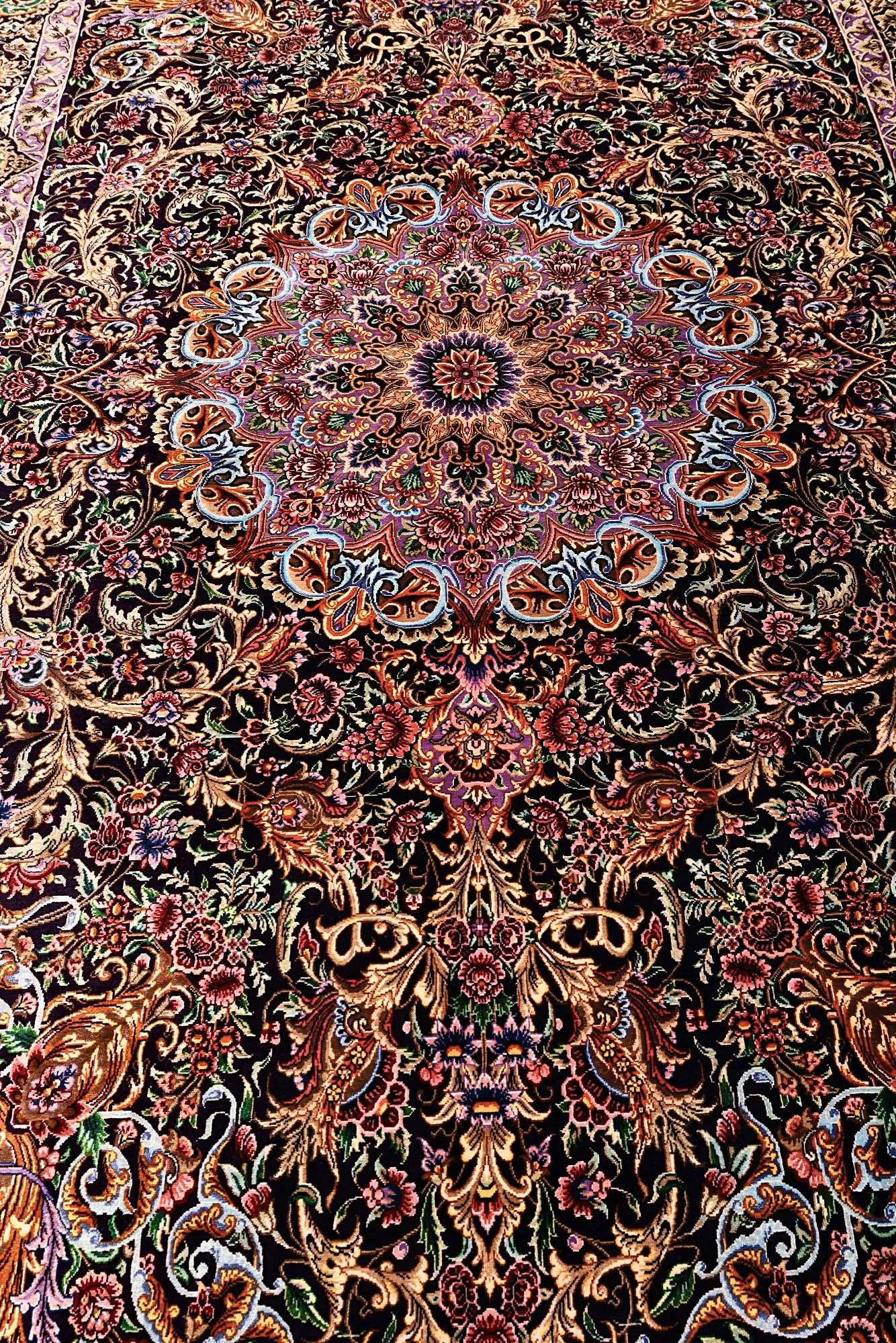Handgeknüpfter Ghom Perserteppich 195 × 136 cm