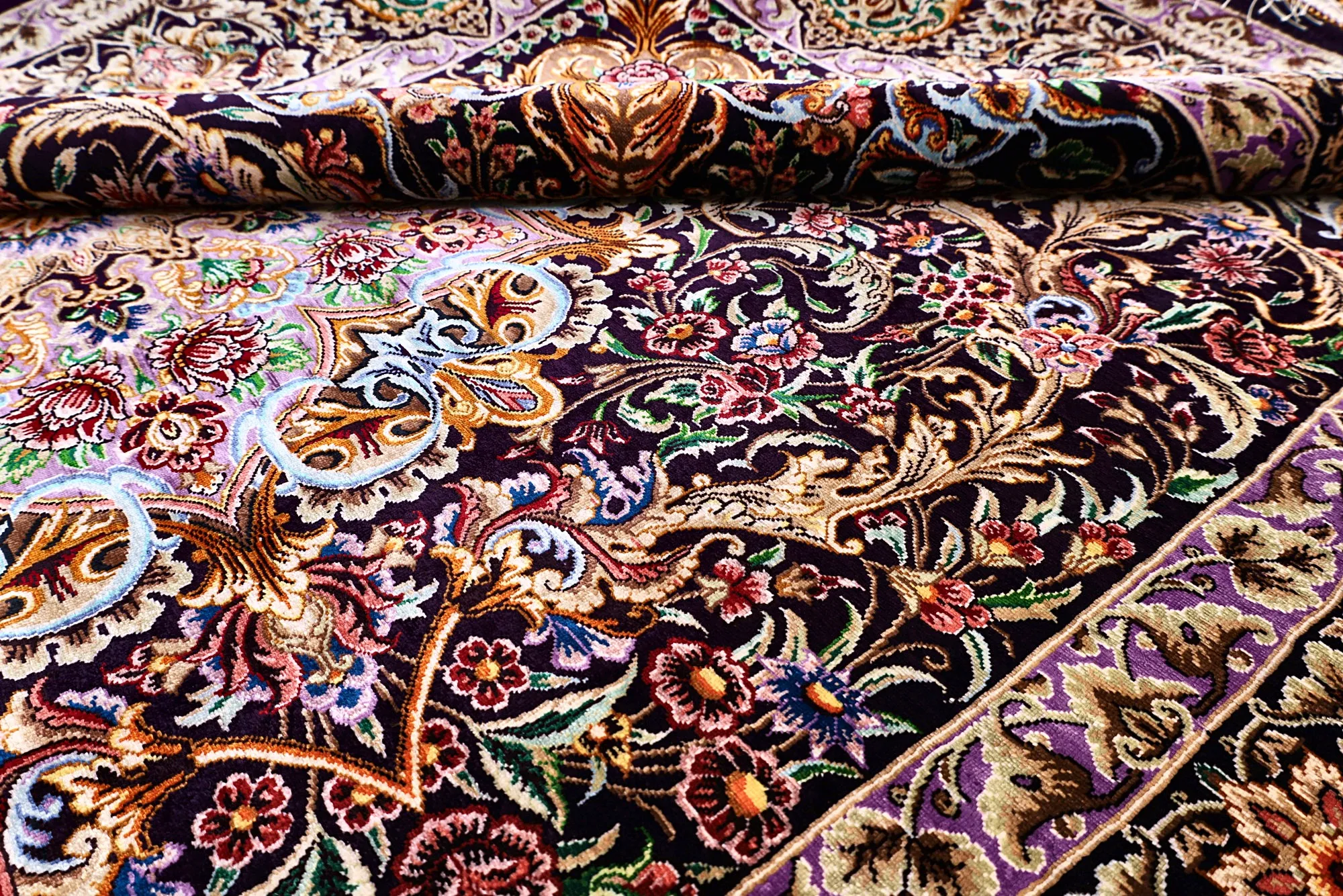 Handgeknüpfter Ghom Perserteppich 195 × 136 cm