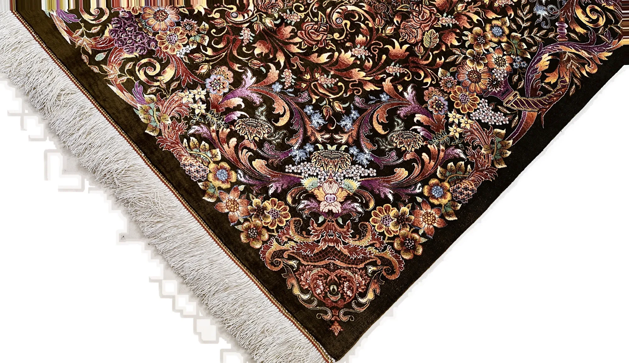 Ghom Perserteppich aus Iran, 200 × 140 cm