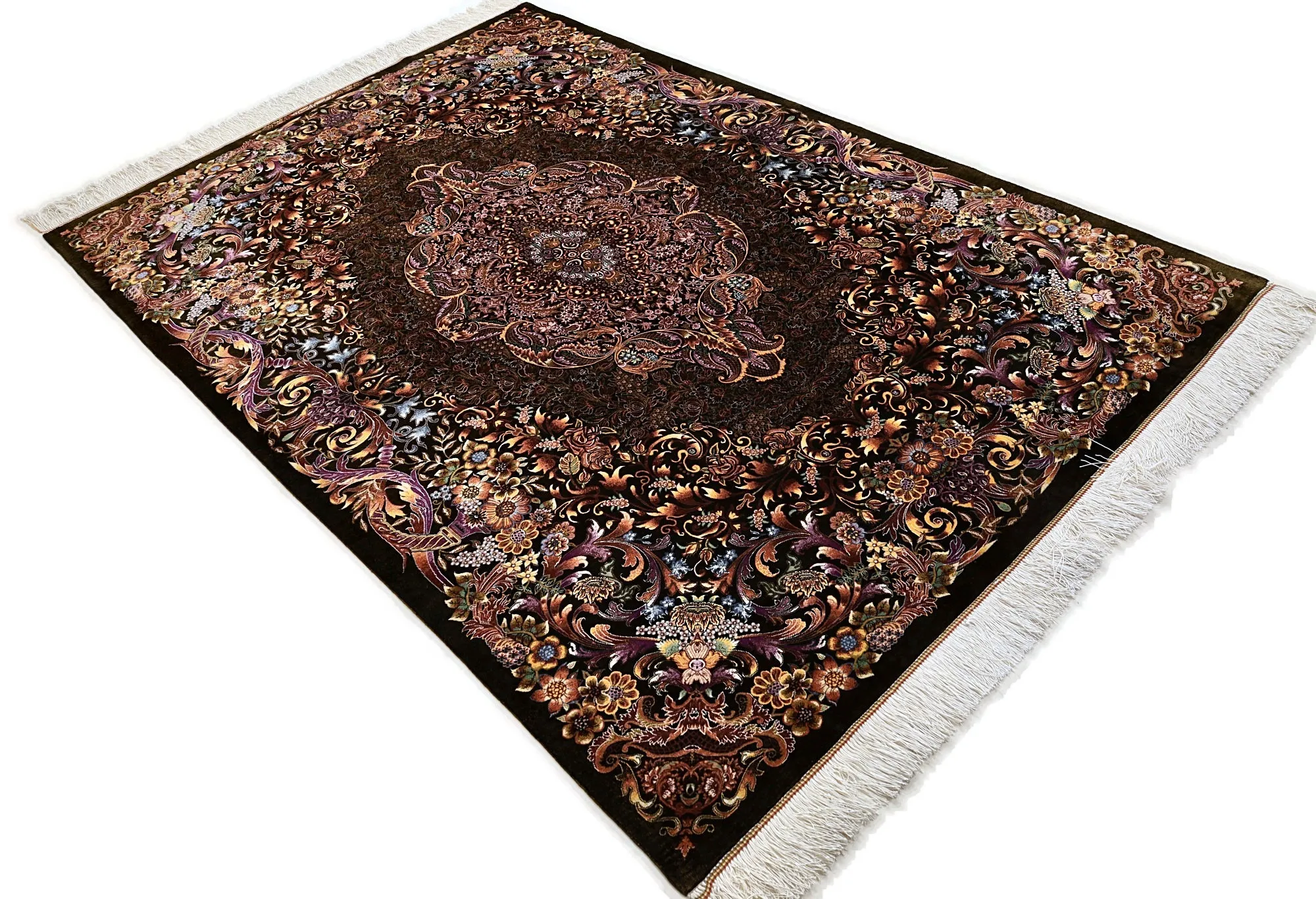 Ghom Perserteppich aus Iran, 200 × 140 cm