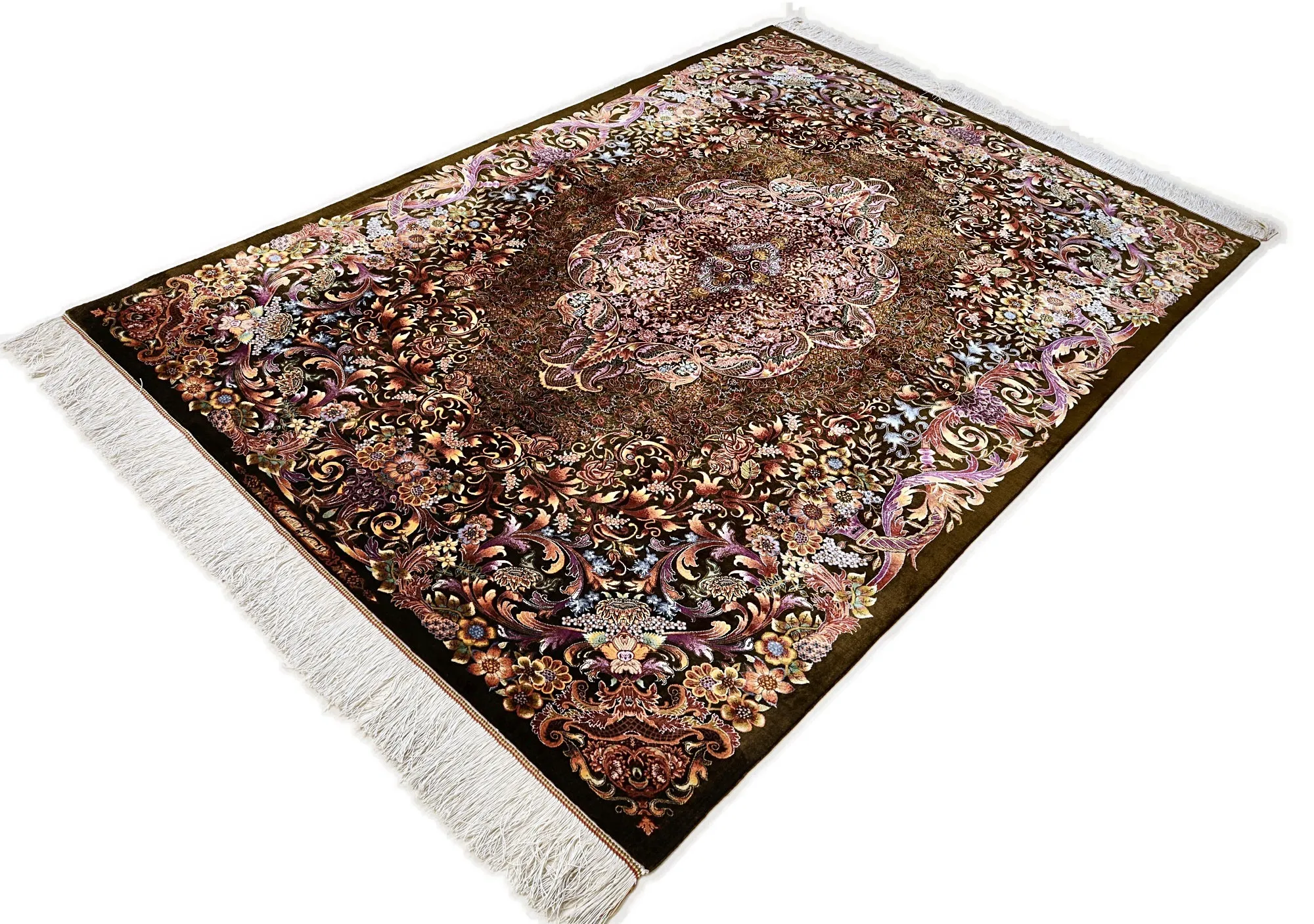 Ghom Perserteppich aus Iran, 200 × 140 cm