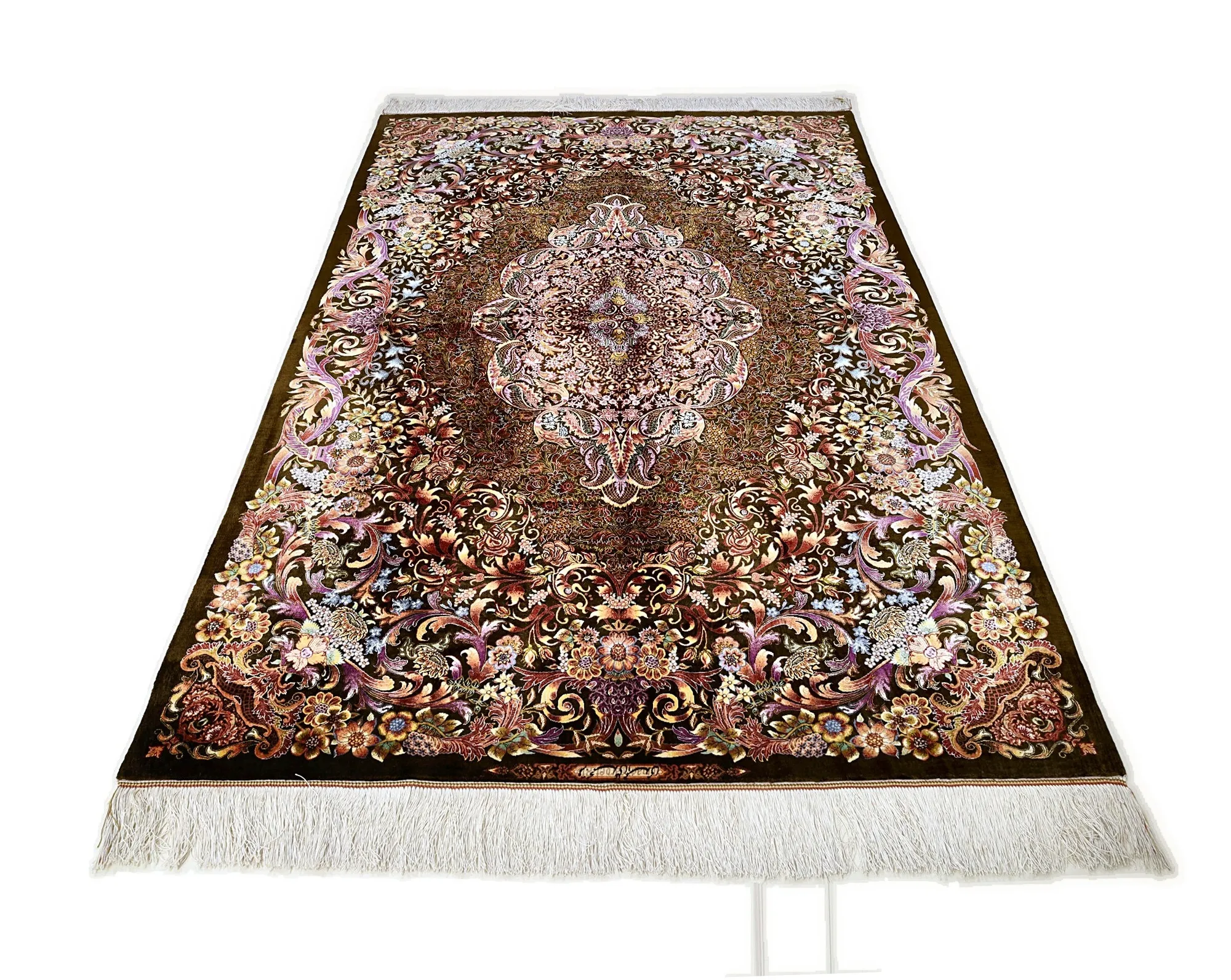 Ghom Perserteppich aus Iran, 200 × 140 cm