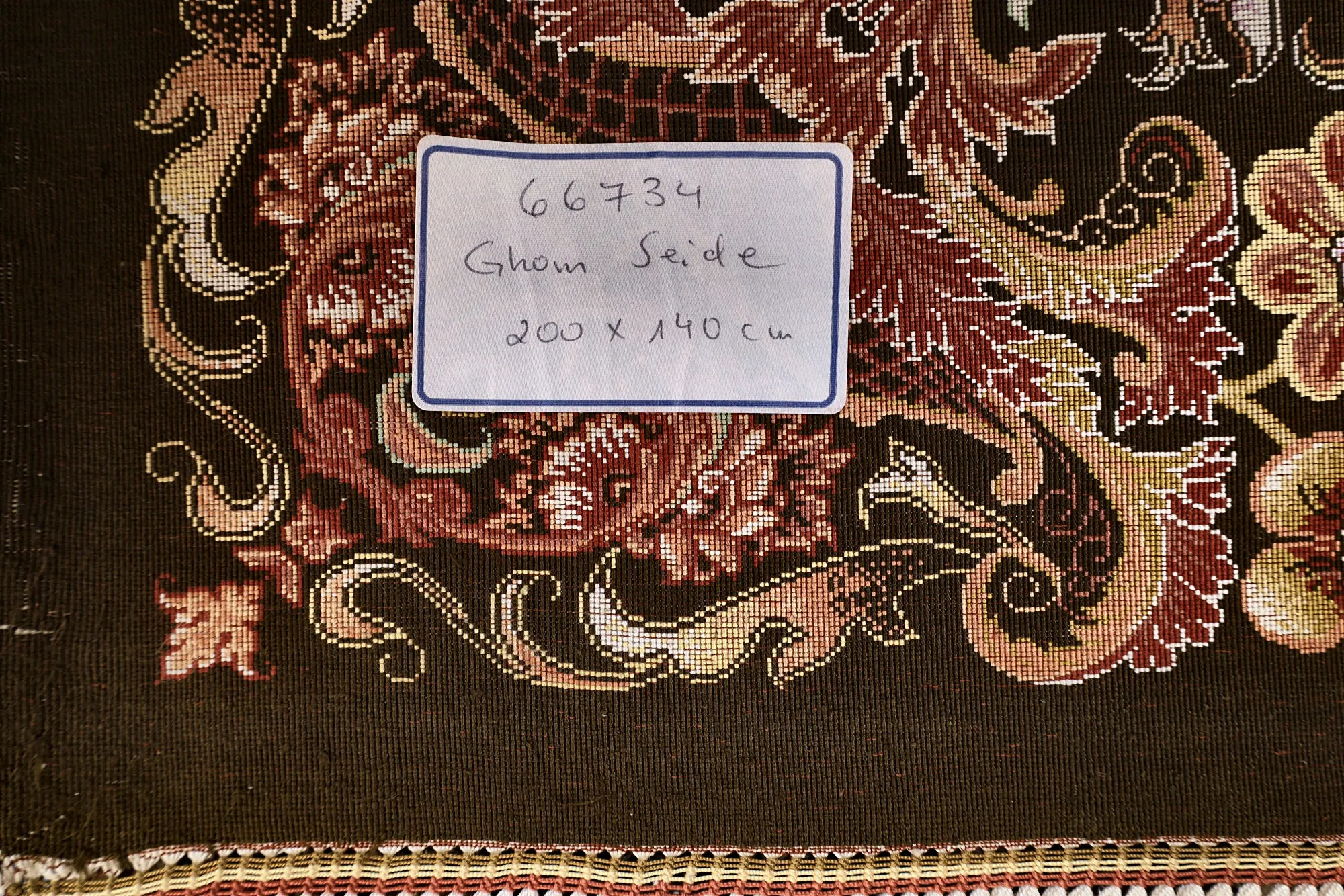 Ghom Perserteppich aus Iran, 200 × 140 cm