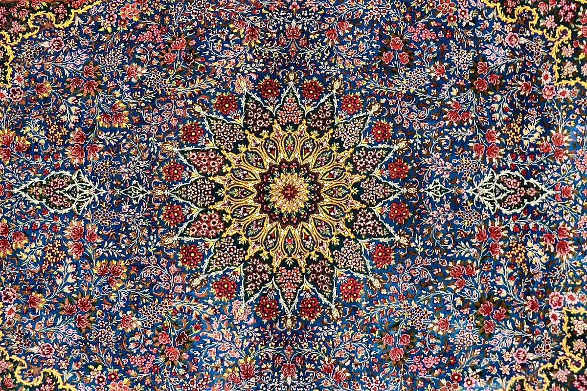 Ghom Perserteppich aus Iran, 200 × 135 cm