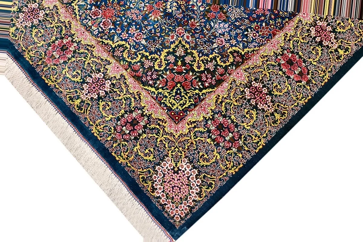 Ghom Perserteppich aus Iran, 200 × 135 cm