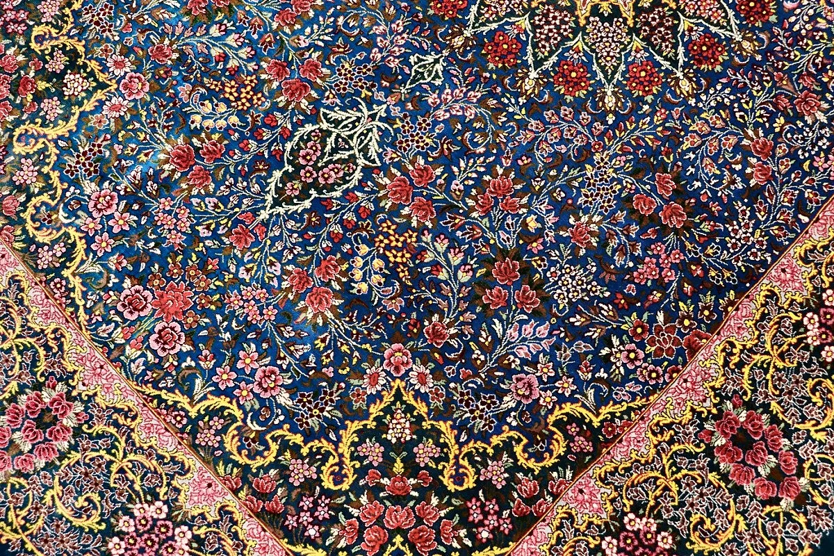 Ghom Perserteppich aus Iran, 200 × 135 cm