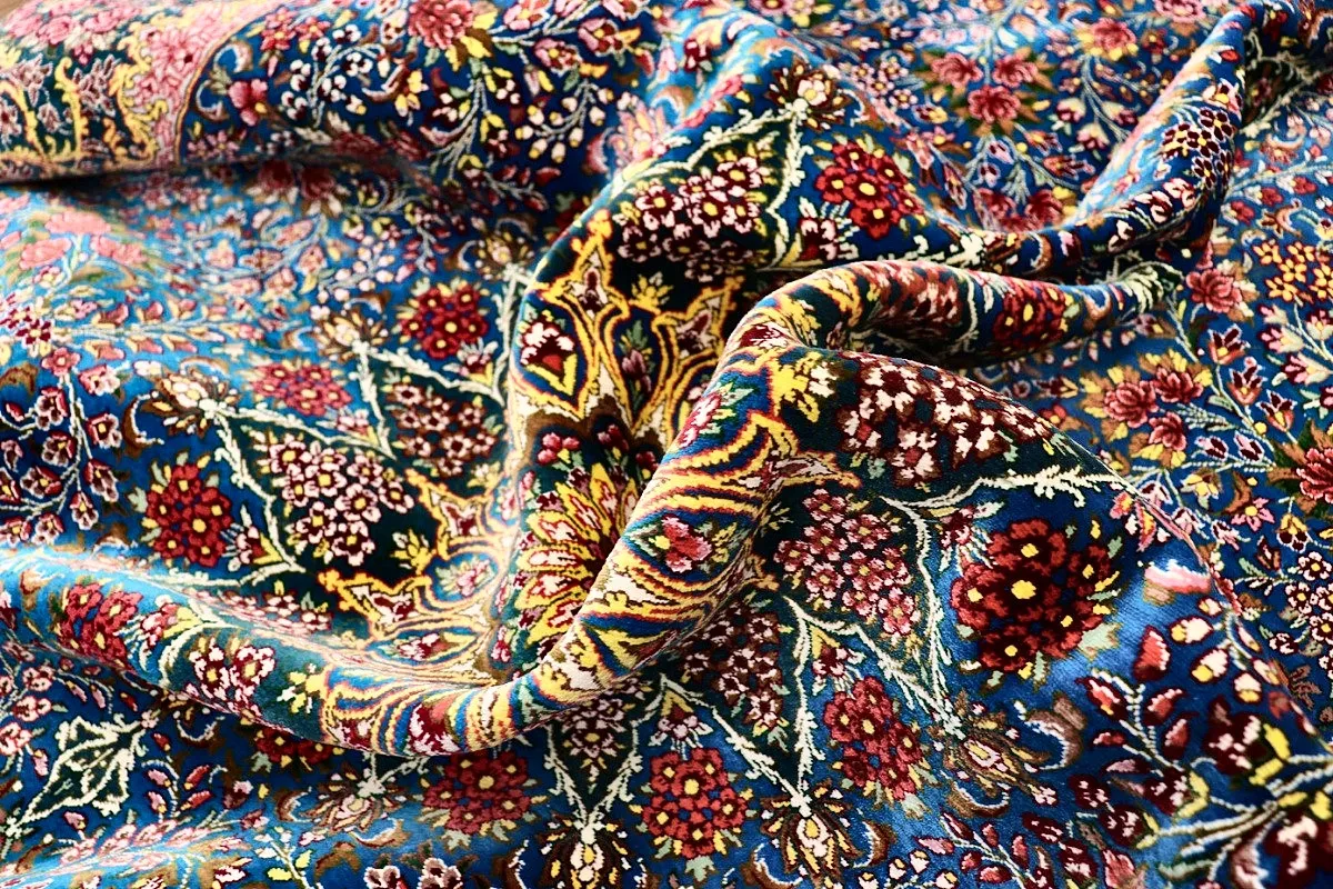 Ghom Perserteppich aus Iran, 200 × 135 cm