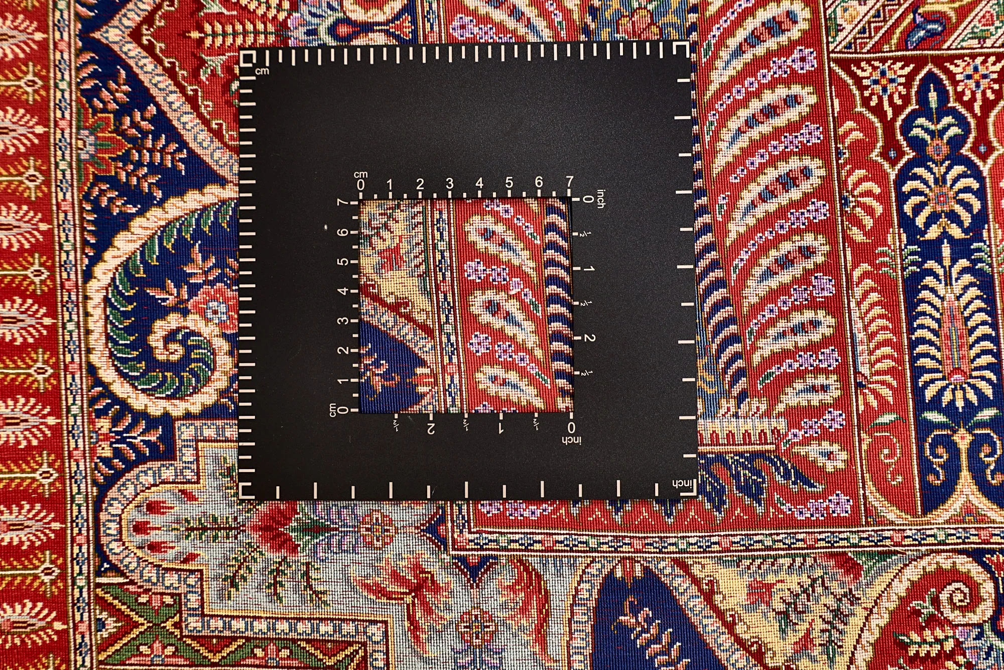 Handgeknüpfter Ghom Perserteppich, 205 × 140 cm, Seide
