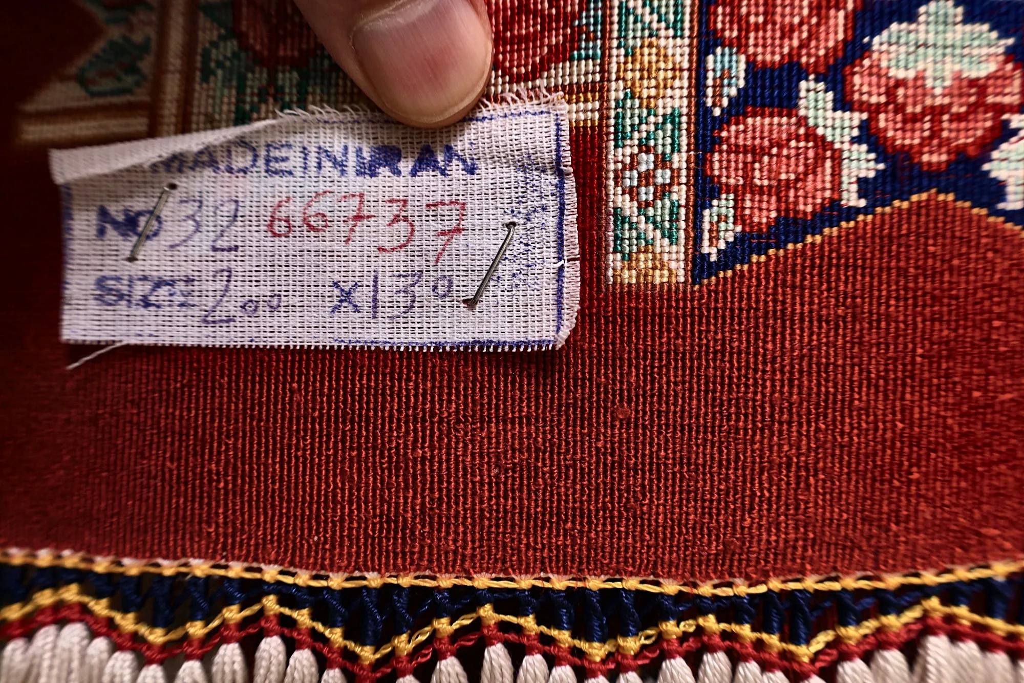 Ghom Perserteppich aus Iran, 200 × 130 cm