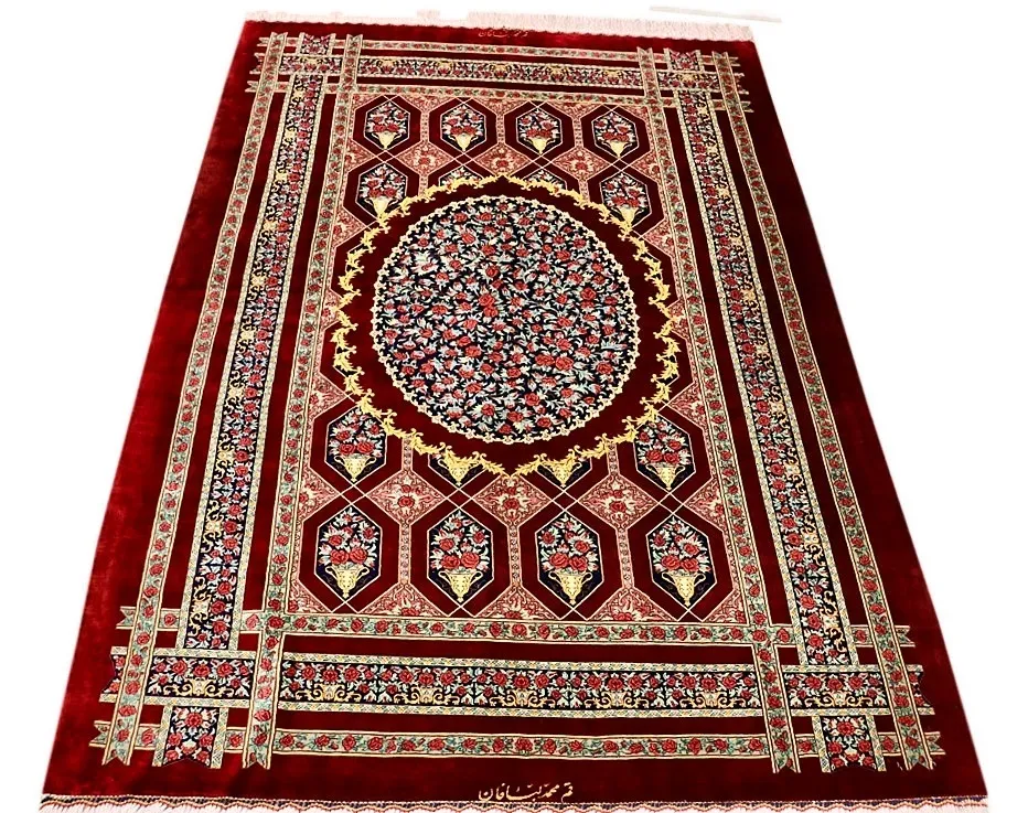 Ghom Perserteppich aus Iran, 200 × 130 cm