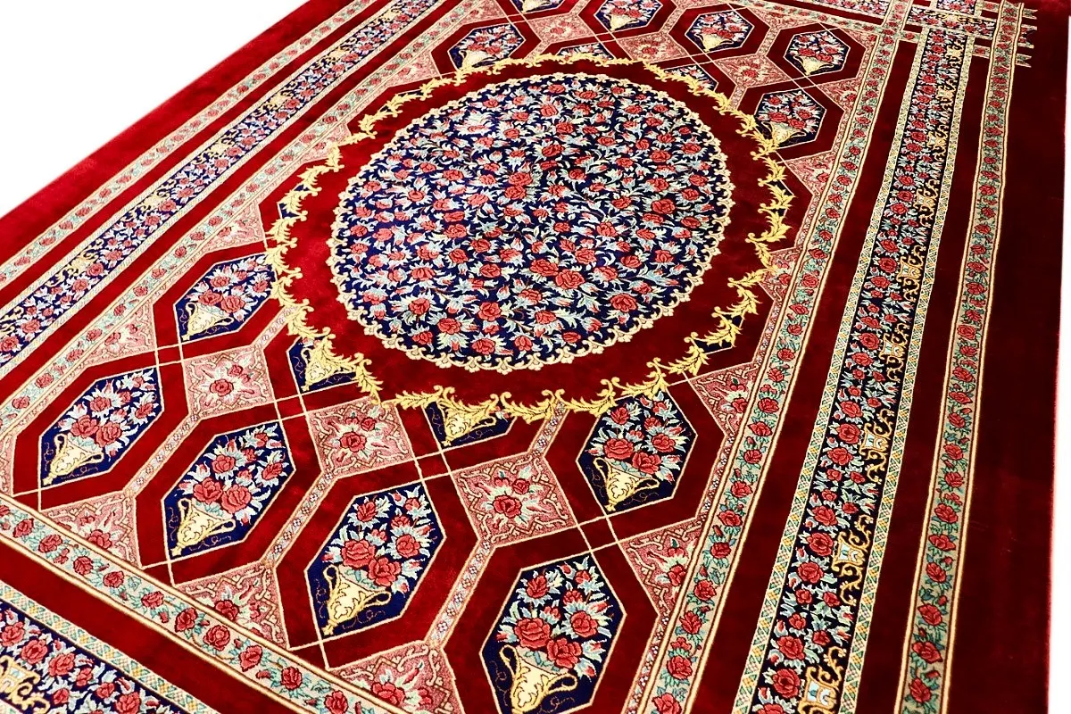 Ghom Perserteppich aus Iran, 200 × 130 cm