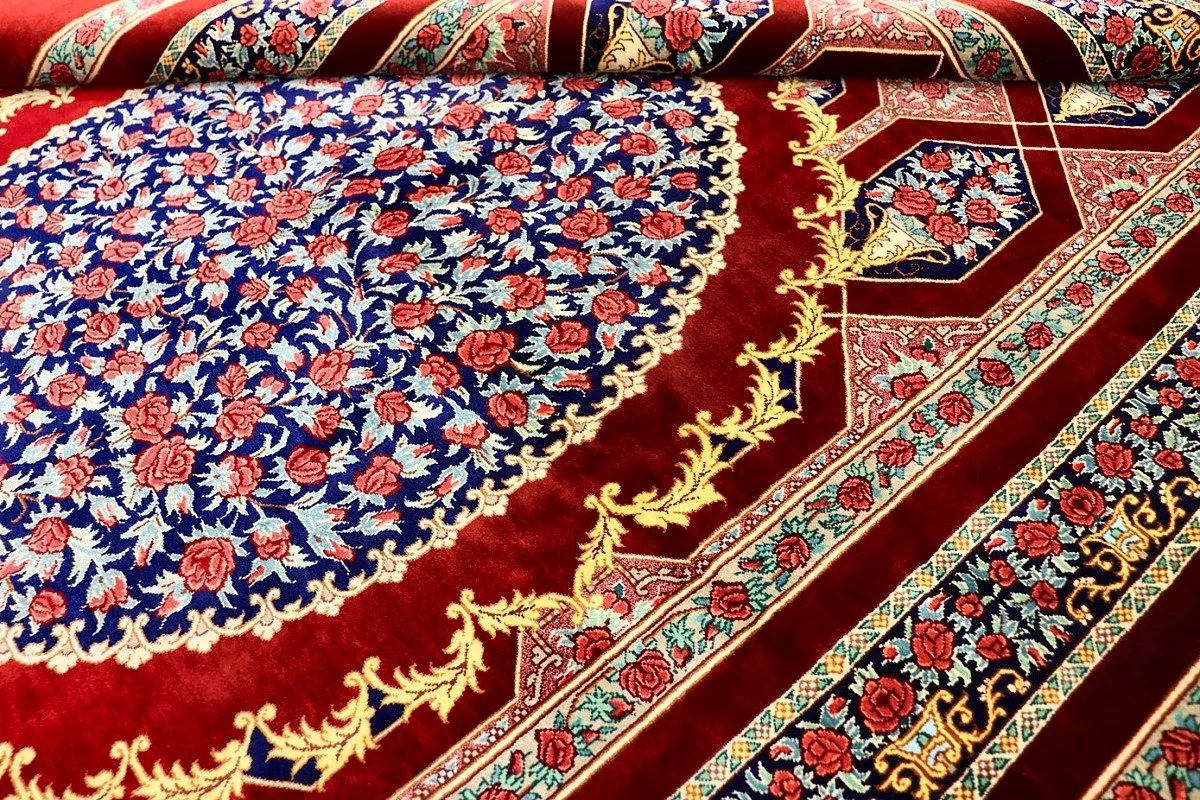 Ghom Perserteppich aus Iran, 200 × 130 cm