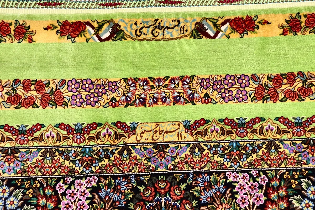 Ghom Perserteppich aus Iran, 209 × 135 cm