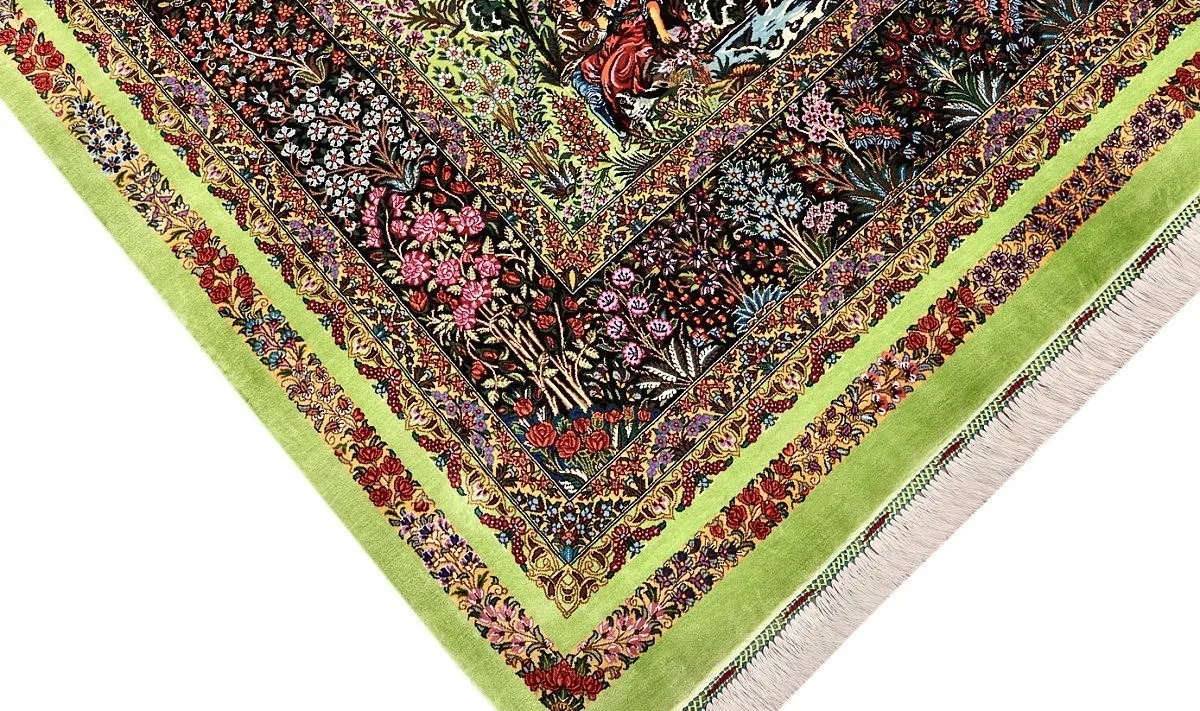 Ghom Perserteppich aus Iran, 209 × 135 cm