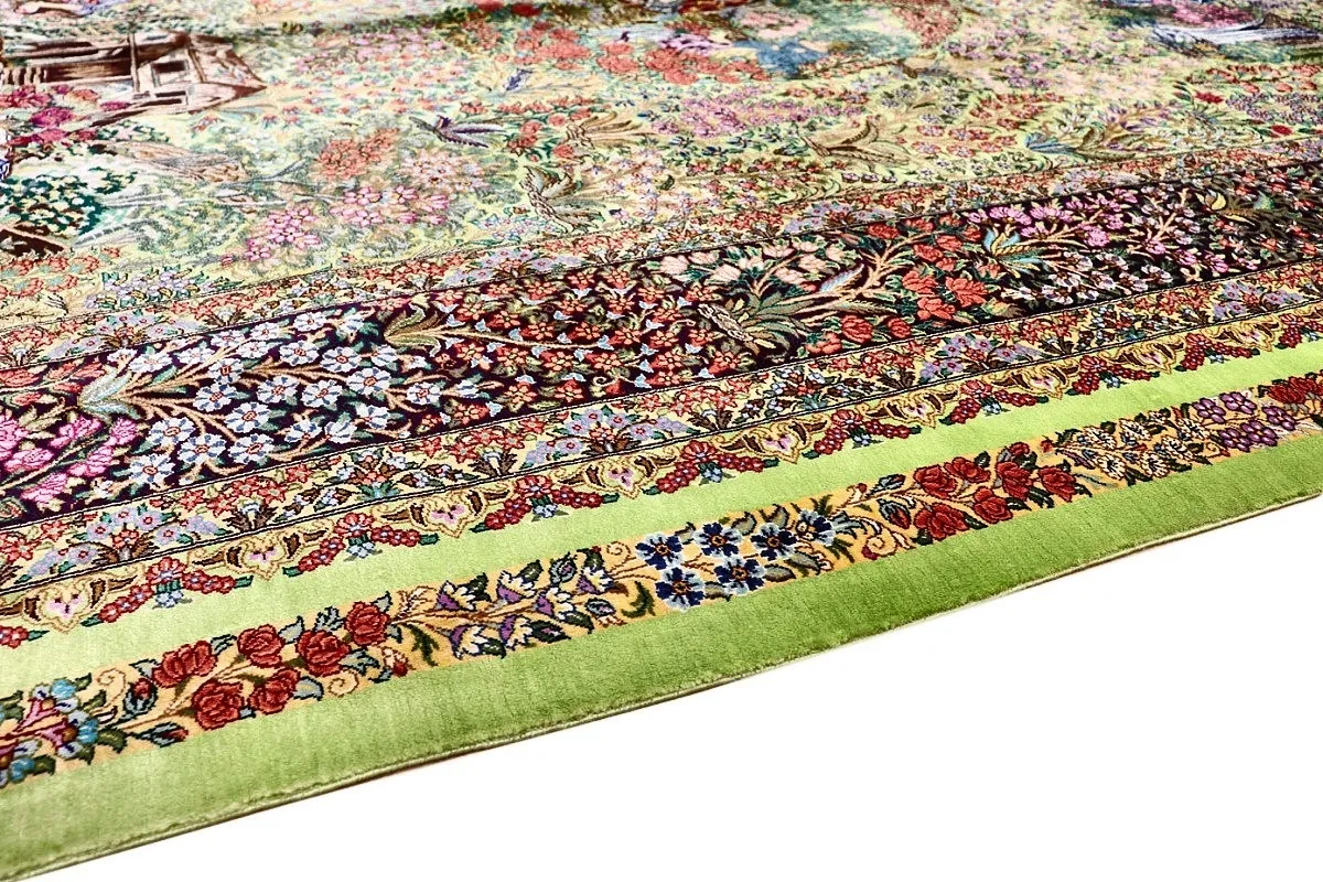 Ghom Perserteppich aus Iran, 209 × 135 cm