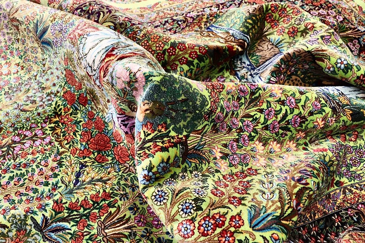 Ghom Perserteppich aus Iran, 209 × 135 cm