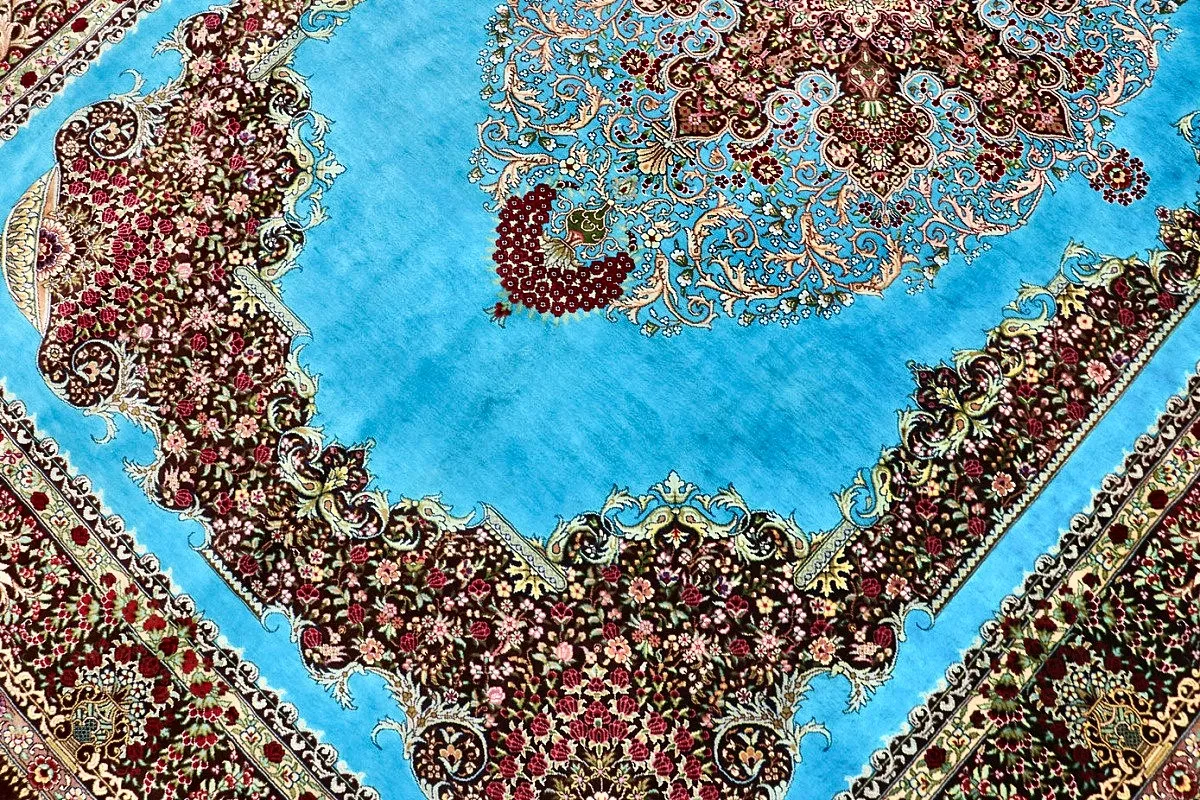 Handgeknüpfter Ghom Perserteppich 200 × 135 cm