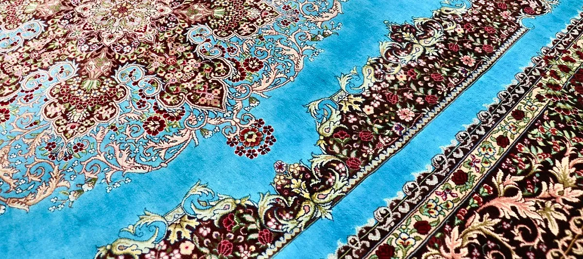 Handgeknüpfter Ghom Perserteppich 200 × 135 cm