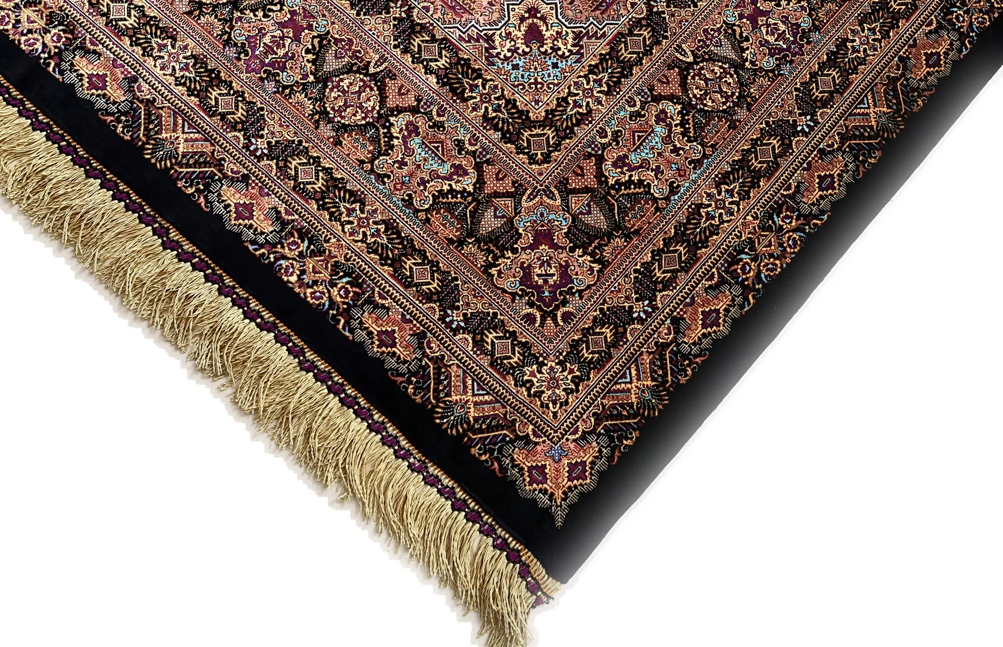 Ghom Perserteppich aus Iran, 205 × 135 cm