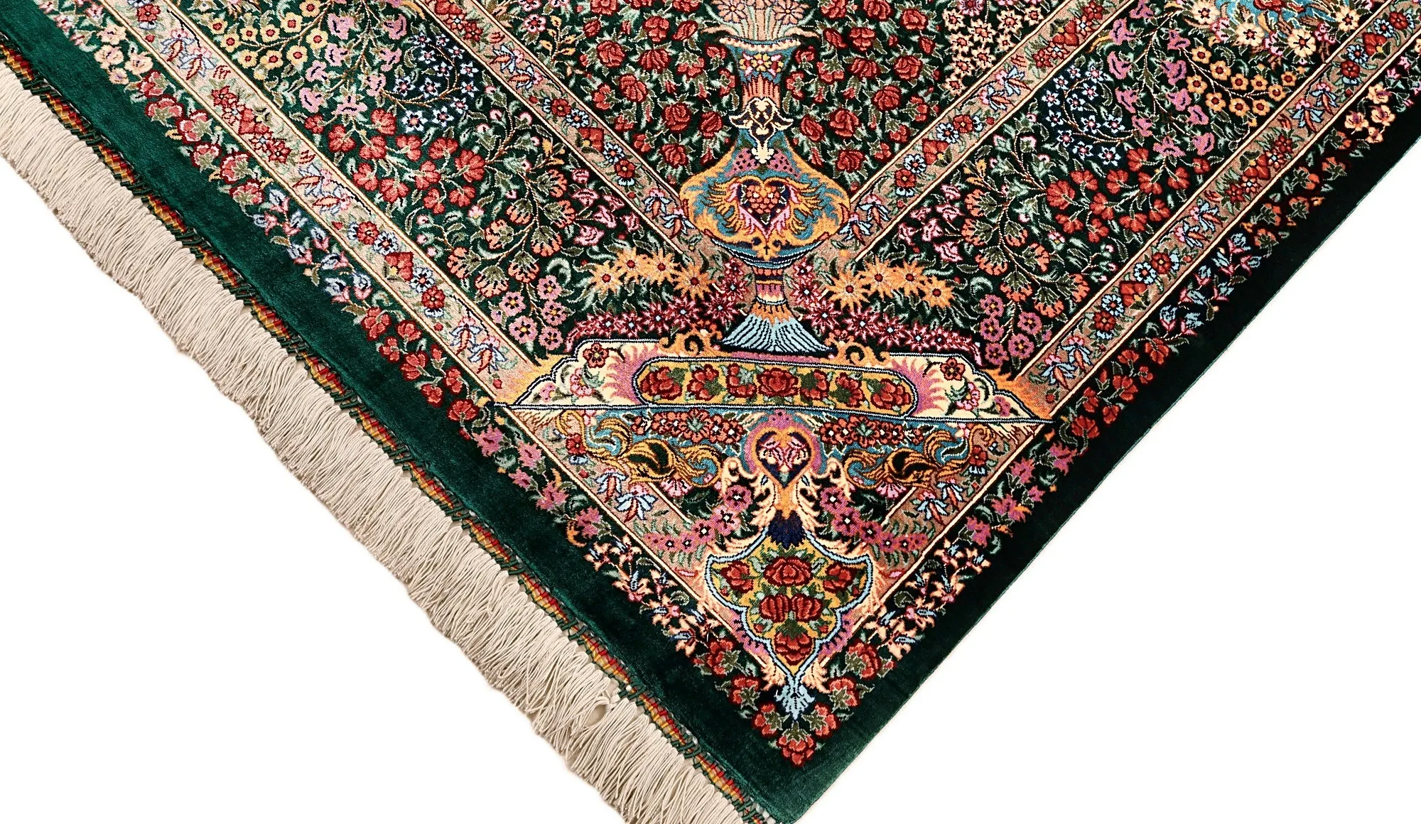 Handgeknüpfter Ghom Perserteppich 205 × 138 cm
