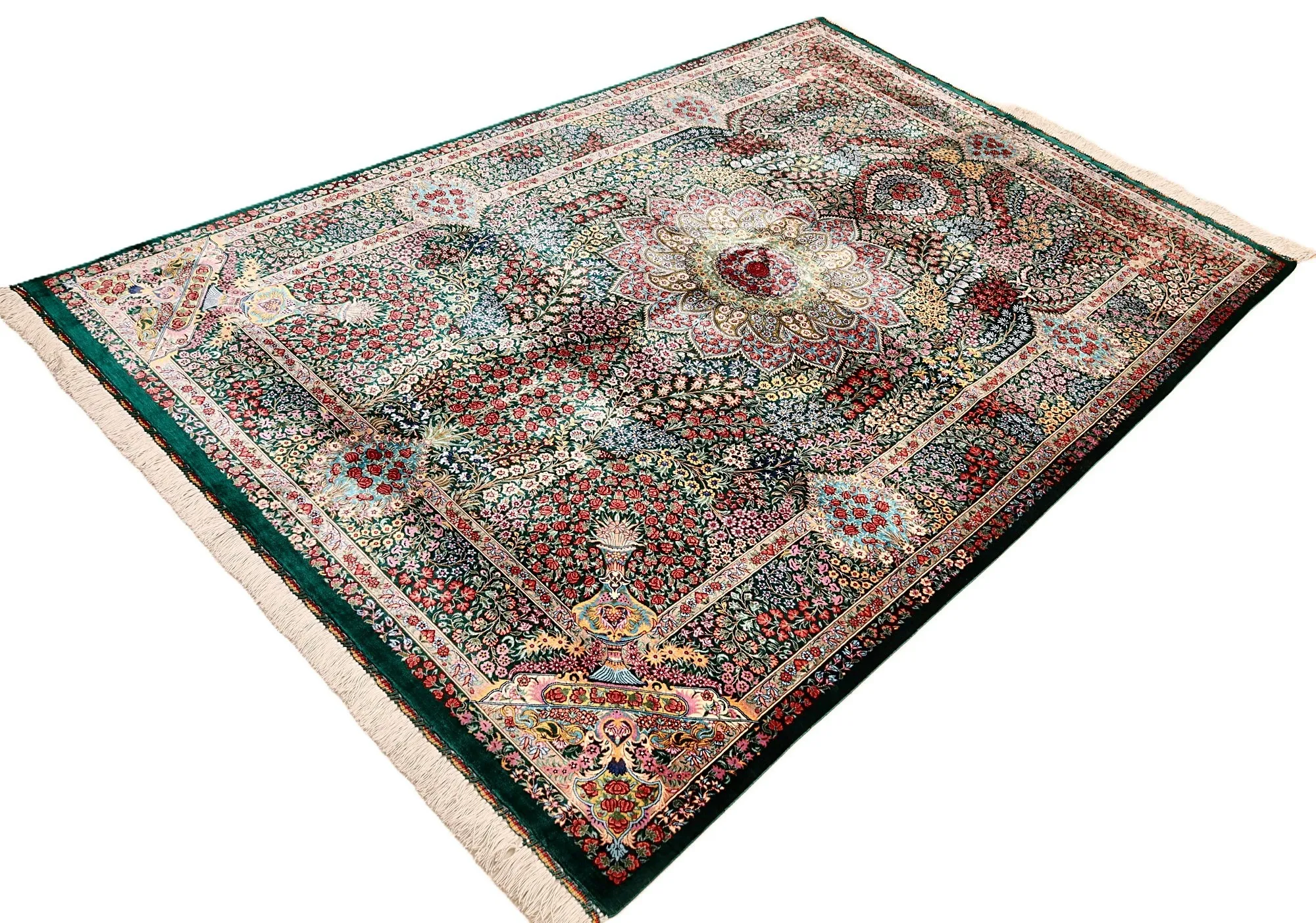 Handgeknüpfter Ghom Perserteppich 205 × 138 cm