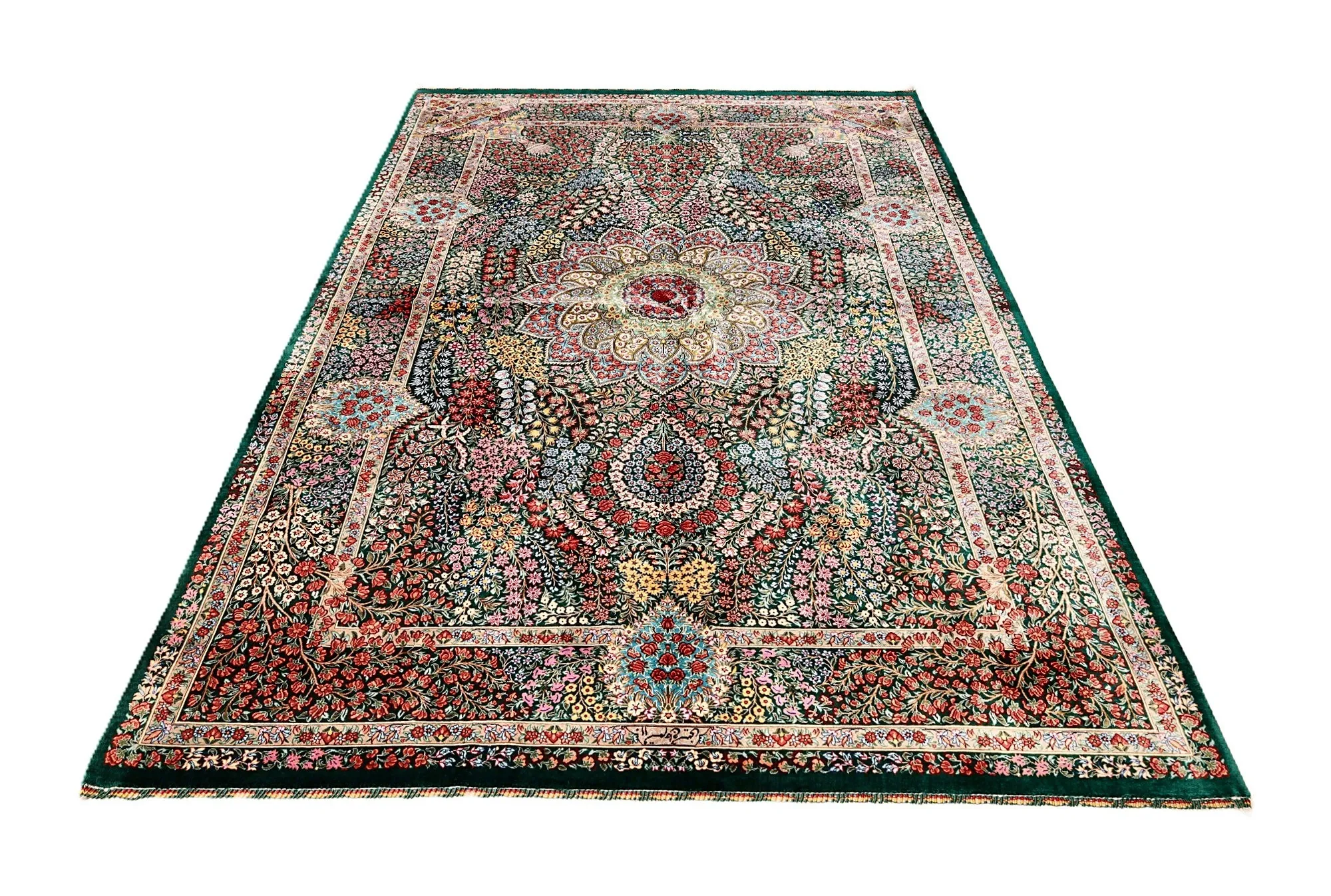 Handgeknüpfter Ghom Perserteppich 205 × 138 cm