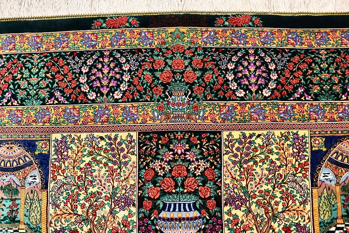 Ghom Perserteppich aus Iran, 200 × 133 cm