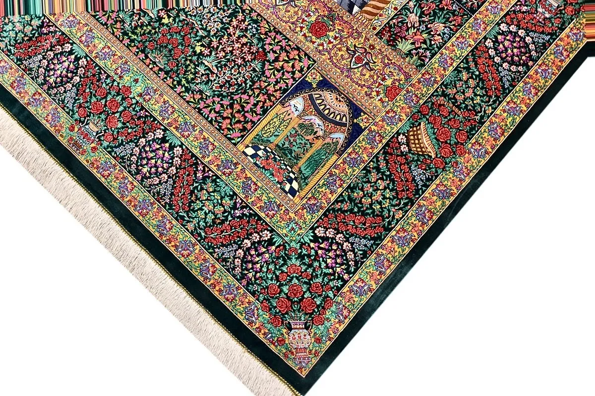 Ghom Perserteppich aus Iran, 200 × 133 cm
