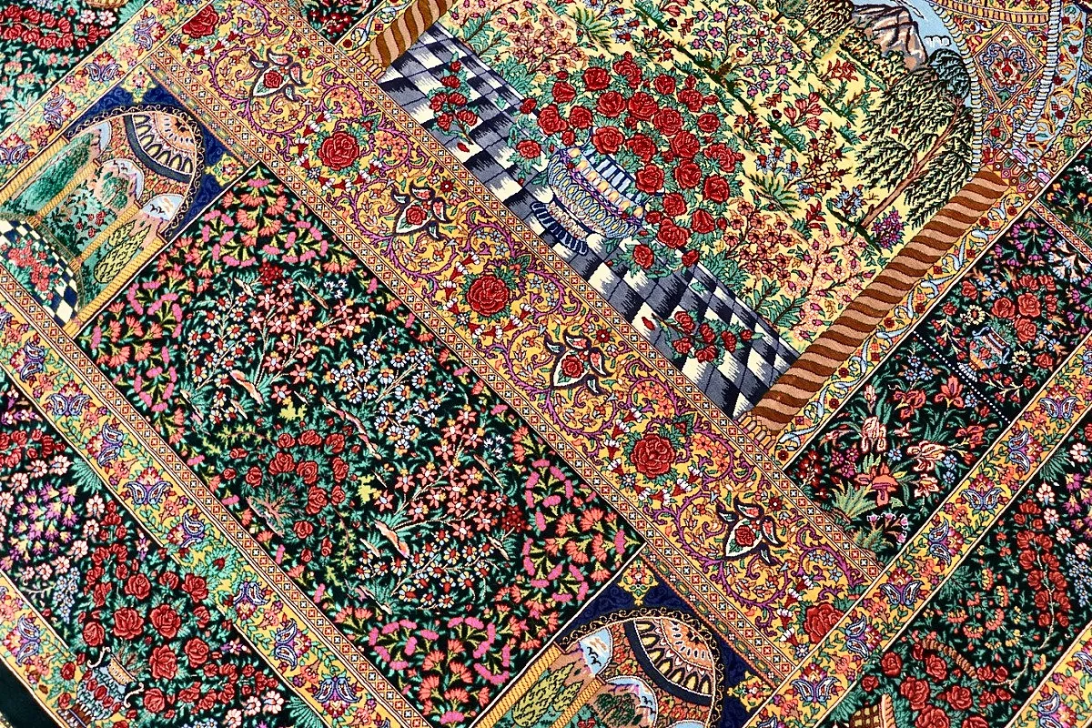 Ghom Perserteppich aus Iran, 200 × 133 cm